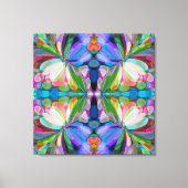 Dragonfly Wildflower Garden Abstract Bloemen Canvas Afdruk (Voorkant)