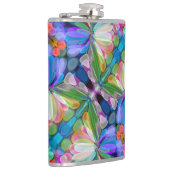 Dragonfly Wildflower Garden Abstract Bloemen Heupfles (Rechts)