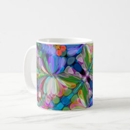 Dragonfly Wildflower Garden Abstract Bloemen Koffiemok