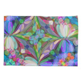 Dragonfly Wildflower Garden Abstract Bloemen Kussensloop (Achterkant-Links)