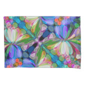 Dragonfly Wildflower Garden Abstract Bloemen Kussensloop (Voorkant-Links)