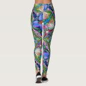 Dragonfly Wildflower Garden Abstract Bloemen Leggings (Achterkant)