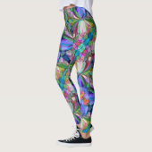 Dragonfly Wildflower Garden Abstract Bloemen Leggings (Links)