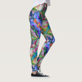 Dragonfly Wildflower Garden Abstract Bloemen Leggings (Rechts)