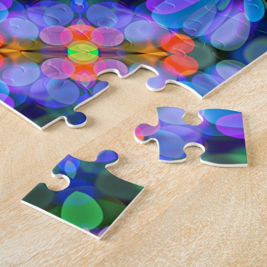 Dragonfly Wildflower Garden Abstract Bloemen Legpuzzel (Zijkant)