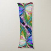 Dragonfly Wildflower Garden Abstract Bloemen Lichaamskussen (Voorkant Verticaal)