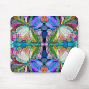 Dragonfly Wildflower Garden Abstract Bloemen Muismat