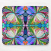 Dragonfly Wildflower Garden Abstract Bloemen Muismat (Voorkant)