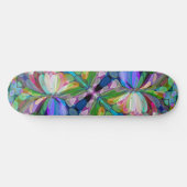 Dragonfly Wildflower Garden Abstract Bloemen Persoonlijk Skateboard (Horizontaal)