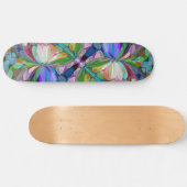 Dragonfly Wildflower Garden Abstract Bloemen Persoonlijk Skateboard (Horizontaal)