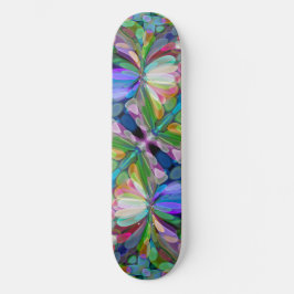 Dragonfly Wildflower Garden Abstract Bloemen Persoonlijk Skateboard