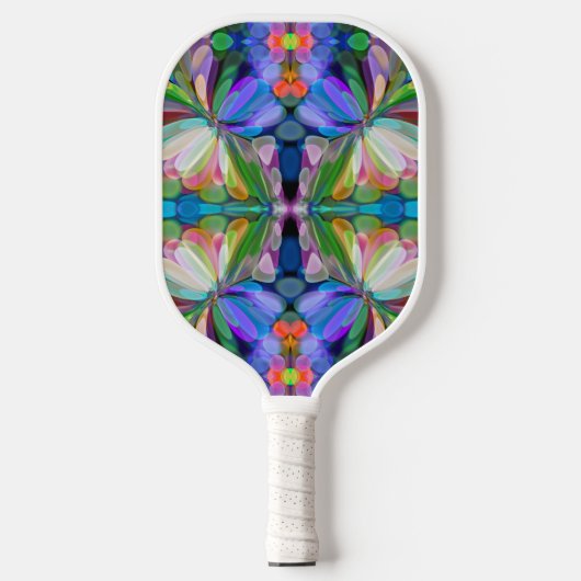 Dragonfly Wildflower Garden Abstract Bloemen Pickleball Paddle (Voorkant)
