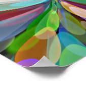 Dragonfly Wildflower Garden Abstract Bloemen Poster (Hoek)