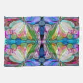 Dragonfly Wildflower Garden Abstract Bloemen Theedoek (Horizontaal)