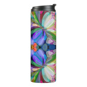 Dragonfly Wildflower Garden Abstract Bloemen Thermosbeker (Gedraaid links)