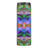 Dragonfly Wildflower Garden Abstract Bloemen Thermosbeker (Achterkant)