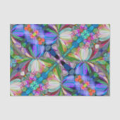 Dragonfly Wildflower Garden Abstract Bloemen Tissuepapier (Voorkant)