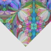 Dragonfly Wildflower Garden Abstract Bloemen Tissuepapier (Detail)