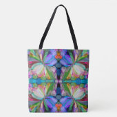 Dragonfly Wildflower Garden Abstract Bloemen Tote Bag (Voorkant)