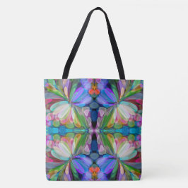 Dragonfly Wildflower Garden Abstract Bloemen Tote Bag