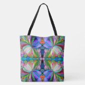 Dragonfly Wildflower Garden Abstract Bloemen Tote Bag (Achterkant)