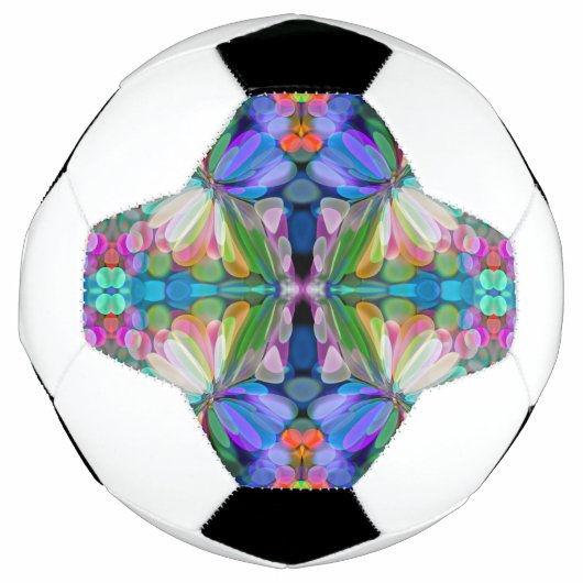 Dragonfly Wildflower Garden Abstract Bloemen Voetbal (Voorkant)
