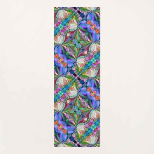 Dragonfly Wildflower Garden Abstract Bloemen Yogamat (Voorkant)