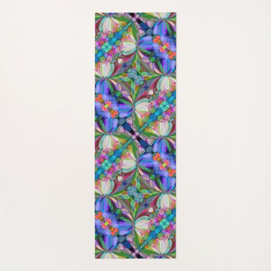 Dragonfly Wildflower Garden Abstract Bloemen Yogamat (Achterkant)