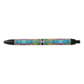 Dragonfly Wildflower Garden Abstract Bloemen Zwarte Inkt Pen (Voorkant)