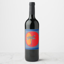 Dragonfly Wine Label Wijn Etiket