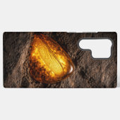 Dragonfly Wing in Amber Samsung Galaxy Hoesje (Achterkant horizontaal)