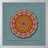 Dragonfly Wing Om Shanti Poster Print (Voorkant)