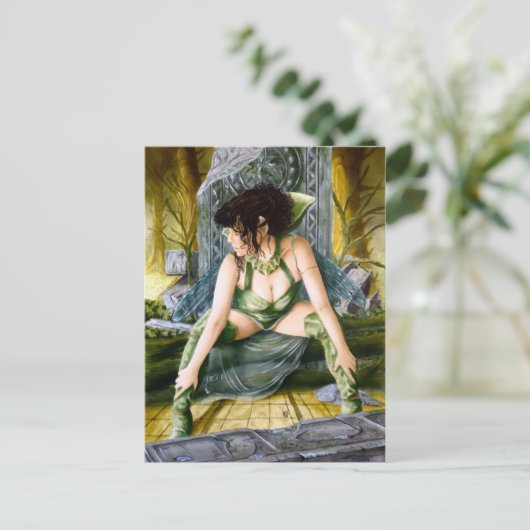 Dragonfly Winged Elf Briefkaart (Staand voorkant)