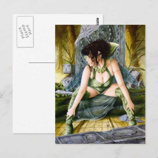 Dragonfly Winged Elf Briefkaart (Voorkant / Achterkant)