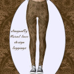 Dragonfly Wings Fancy Bloemendroom Leggings<br><div class="desc">Libellen zweven tussen bloemen en bladeren. Dit ontwerp heeft een elegante lacey uitstraling,  enigszins als fancy netkousen.</div>