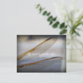 Dragonfly Wings Macro met Shakespeare Quote Briefkaart (Staand voorkant)