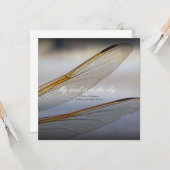 Dragonfly Wings Macro met Shakespeare Quote Kaart (Voorkant / Achterkant in situ)