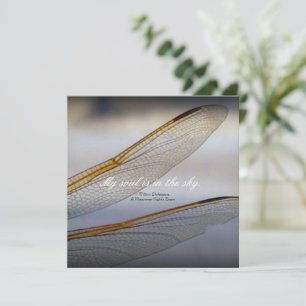 Dragonfly Wings Macro met Shakespeare Quote Kaart