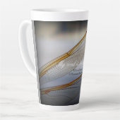 Dragonfly Wings Macro met Shakespeare Quote Latte Mok (Linkerhoek)