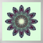 Dragonfly Wings Mandala Poster (Voorkant)