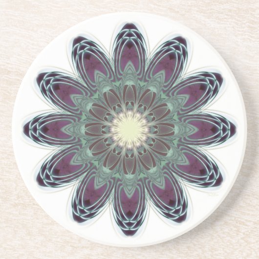 Dragonfly Wings Mandala Zandsteen Onderzetter (Voorkant)