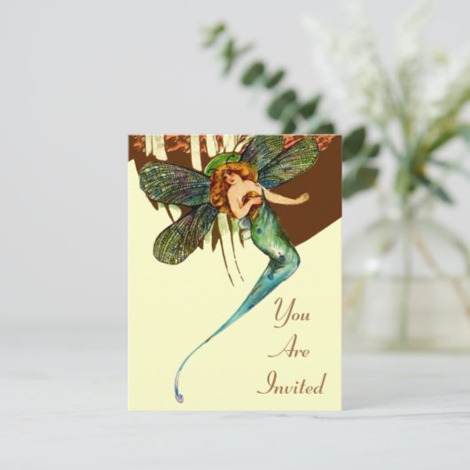 DRAGONFLY WINGS ~ PIXIE VOOR INVITATIES VAN PARTI KAART (Staand voorkant)