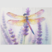 Dragonfly With Lavender Flowers  Tissuepapier (Voorkant)