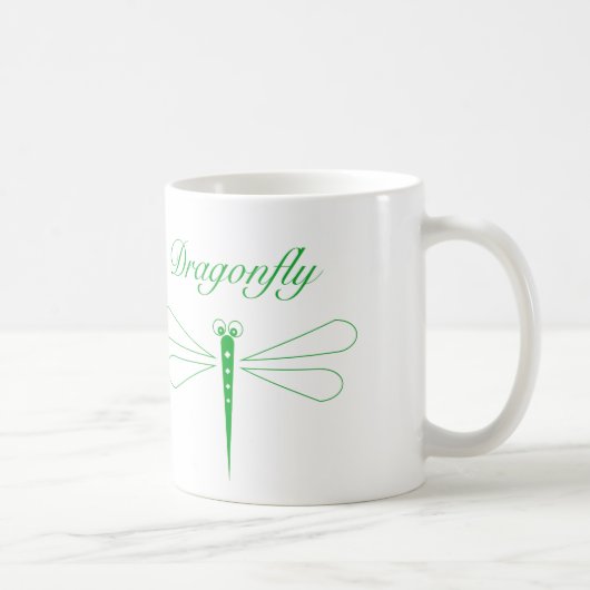 Dragonfly - Witte 11 oz Classic White Mok (Rechts)