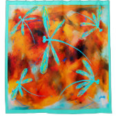 Dragonfly-woestijn Douchegordijn (Voorkant)