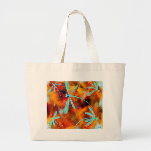 Dragonfly-woestijn Grote Tote Bag (Voorkant)