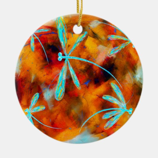 Dragonfly-woestijn Keramisch Ornament (Voorkant)