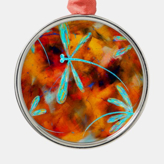 Dragonfly-woestijn Metalen Ornament (Voorkant)