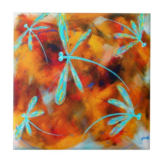 Dragonfly-woestijn Tegeltje (Voorkant)