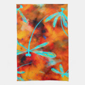 Dragonfly-woestijn Theedoek (Verticaal)